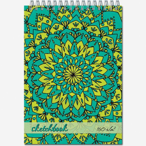 Скетчбук А5  60л. "Sketchbook" офсет 160г/м2, белизна 100%, гребень, жёсткая подложка