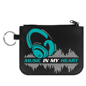 Кошелек-картодржатель Феникс+ "Музыка навсегда" 13*10см, кожзам., молния