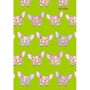 Блокнот А6 7БЦ  80л "Очаровательные лисята" линия, с поролоном, блёстки (Россия, Канц-Эксмо) /2/20/