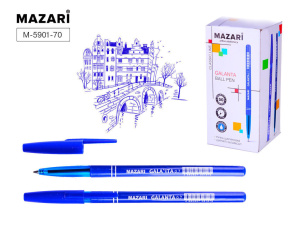 Ручка шар. MAZARI GALANTA синяя 0,7мм
