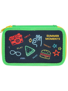 Пенал 3 отд. (190*115*55) молния, ткань "Неон"