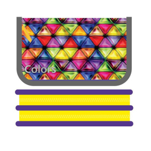 Пенал 2 отд. (190*105)   Стеклянные треугольники, лам., печать на фольге