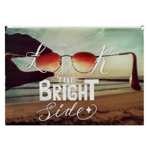 Конверт на молнии А4  Цитата дня 32,7*23,5*3,8см