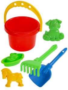 Набор игрушек. Ведро 0,8 л + лопатка 13 см + грабли 13 см