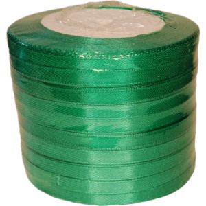 Лента упаковочная атласная  6мм, 22 м морская волна (10шт/уп)