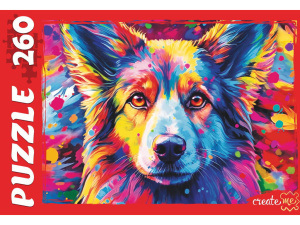 Пазлы  260 элементов  237*330мм.   "Яркий щенок корчи"