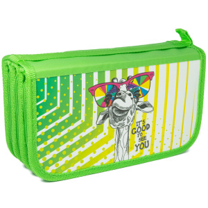 Пенал 3 отд. (190*105)   Забавный жираф, лам.