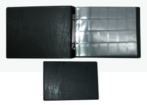 Альбом д/монет на кольцах (230*170мм), 10 л., ПВХ на 240 монет