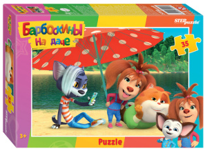 Пазлы   35 элементов  330*230мм.  "Барбоскины на даче" (Мельница)