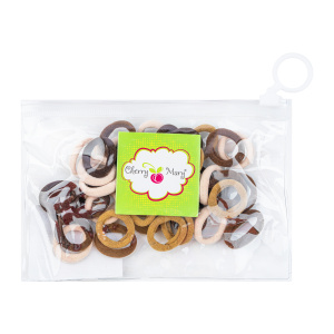 Набор резинок для волос "CHERRY MARY" 42шт, коричневые, в пенале