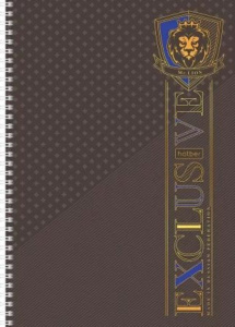 Тетрадь А4  96л кл. гребень Hatber "Animals crest" мат.лам., 3Dфольга, белизна 98%