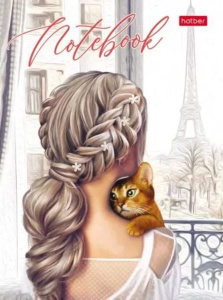 Блокнот А6 7БЦ  80л "Окно в Париж" кл., глянц.лам.