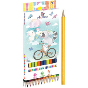 Карандаши цвет. 24цв "Zoo"  М