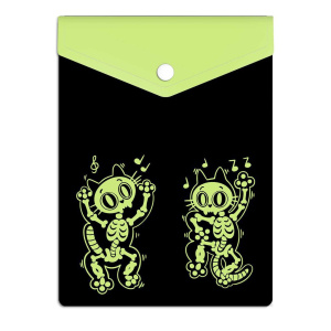 Конверт на кнопке  с рисунком 158*114мм, Котоскелеты