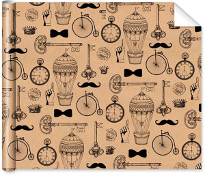 Бумага упаковочная крафт "Винтаж" 70*100 см