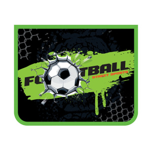 Папка д/тетрад. А5 (230*190*50) 1отд. молния сверху, ламинат "Football" многоур.конгрев