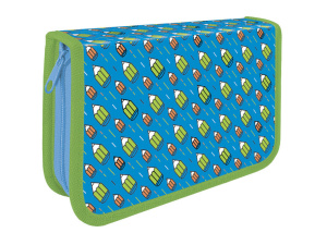 Пенал 1 отд. с 1-ой откид.пл. (200*130*30) молния, ткань "Карандаши"