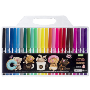 Фломастеры  24цв "Hatber. Кофейные коты" вентилир.колпачок