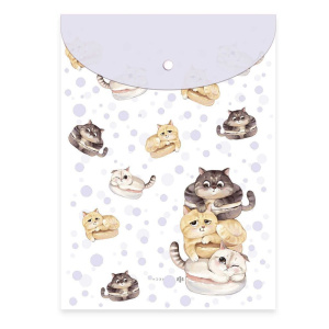 Конверт на кнопке  с рисунком 240*330мм, Коты-вкусняшки