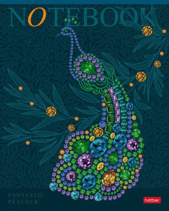Тетрадь А5  96л кл. Hatber "Fantastic animals" мат.ламин., 3D лак
