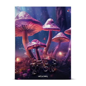 Тетрадь  А5  80л кл. на кольцах Альт "Грибы фентези" БЕЗ ПОЛЕЙ