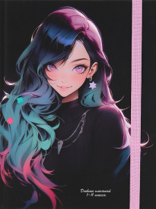 Дневник универсальн. обл. 7БЦ "Цветные волосы" софт-тач, резинка, 40 л.