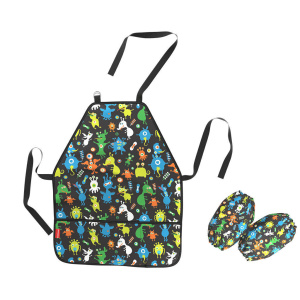 Набор Нарукавники + фартук для труда 550*430мм 3 кармана " Funny Monsters"