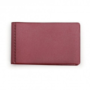 Визитница ПВХ на  28 визиток, бордо