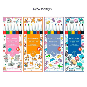 Фломастеры   6цв "BV. Happycolor"