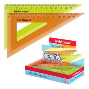 Угольник пласт. 13см 60гр. Neon, ассорти