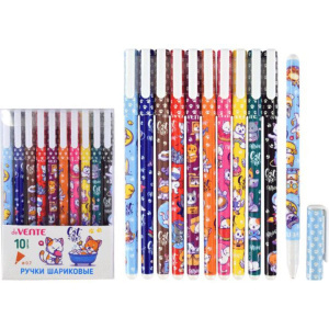 Набор ручек шар. deVENTE. Из жизни котиков 10 цв., 0,7мм, блистер