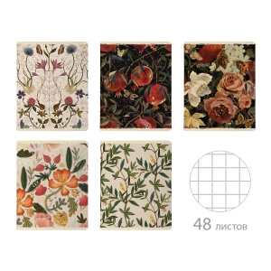 Тетрадь А5 48л кл. Альт "Bloom flowers" софт-тач, фольга