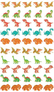 Набор наклеек поощрительных "Оценки", Динозаврики