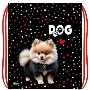 Мешок для обуви 1 отд, 410*490 "Стильный шпиц" петля