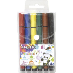 Фломастеры Jumbo  6цв "deVENTE.Trio", трехгранные, вент. колпачок, блистер