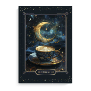 Ежедневник недат А5 7БЦ,  80л. "Diary. Магия кофе" тисн.фольгой, софт-тач