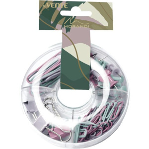 Набор канц.принадлежностей "deVENTE Marandi"скрепки 50мм-12ш скрепки 28мм-40шт,кн.-30шт,заж.19мм-4шт