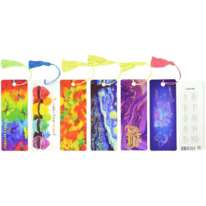 Закладка пластиковая 3D Ассорти с линейкой и табл. умножения