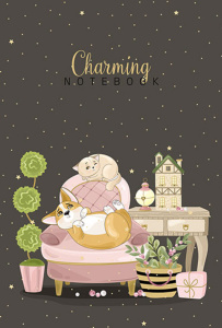 Записная книжка А5  80л. 7БЦ "Уютный уголок" кл., блестки