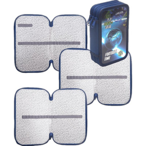 Пенал 3 отд. (205*120*40) молния, картон с конгревным тиснением Football Time, на 50пр.