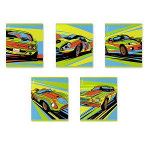 Тетрадь А5 48л кл. Erich Krause "Neon Carl" глянцевая ламинация  MIX-PACK