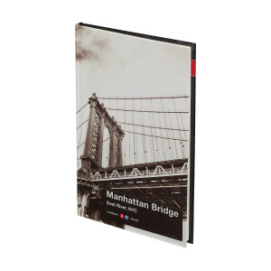 Блокнот А5 7БЦ  80л "NY-NY" клетка, глянц.лам.