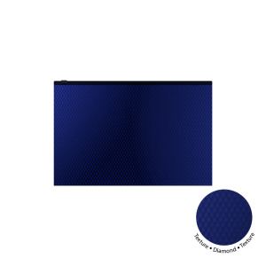 Конверт на молнии 288*209мм  0,18мм Diamond Total Blue, синий