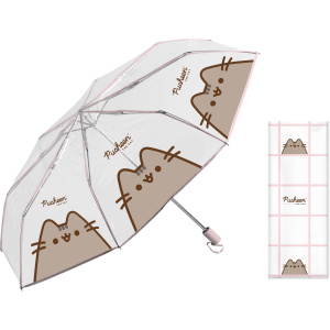 Зонт 98см "Pusheen" с чехлом, прозрачый
