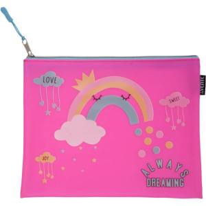 Папка д/тетрад. А5 (245*200*10) 1отд.  молния сверху, силикон "Always Dreaming"