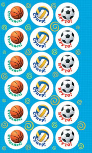 Наклейки-оценки 9*15см "Мячи"