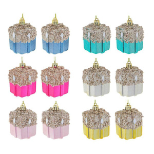 Набор подвесных украшений "Подарок" 2шт,6,5*4,5см, пластик, ассорти