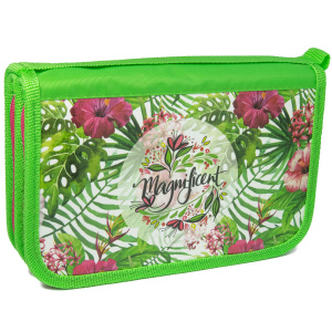 Пенал 2 отд. с 1-ой откид.пл. (190*120*50) молния, лам.картон "Tropical"