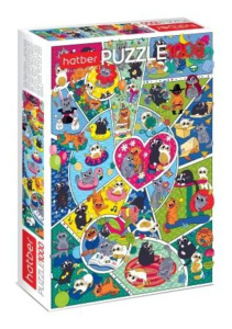 Пазлы 1000 элементов  480*680мм. "КотоВасия"