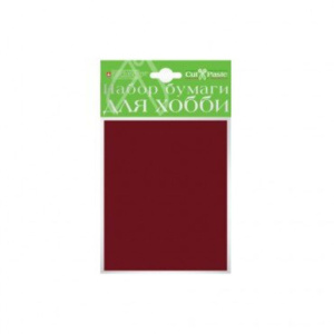 Цветная бумага, однотонная А6 10лист. "Коричневый"